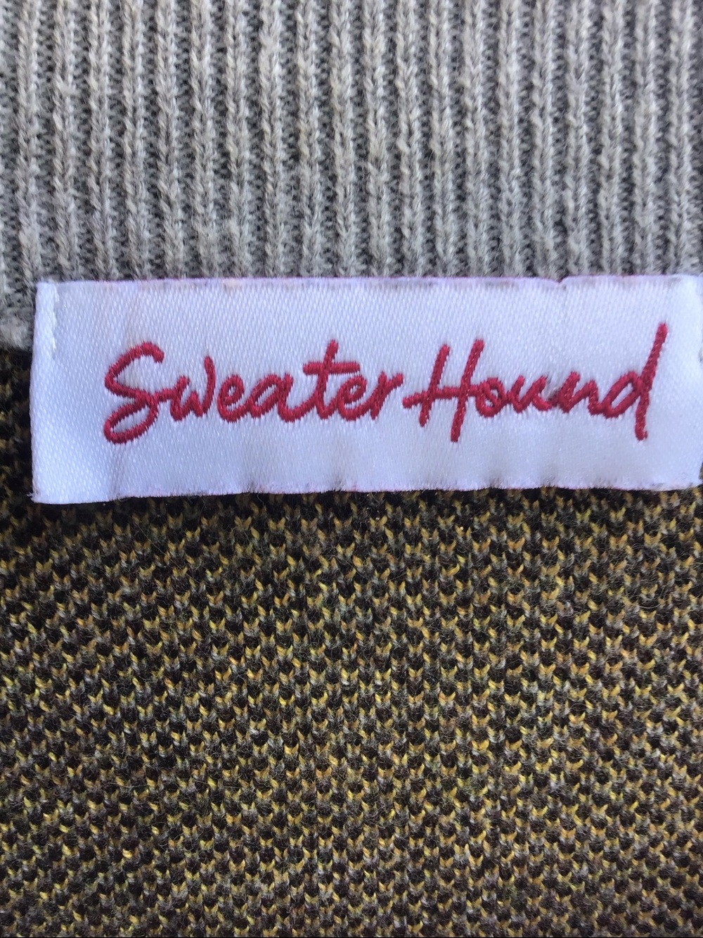 Sweater Hound Black Cat Knit Sweater Medium Gray Graphic Crewneck Pullover EUC - Picture 5 of 6